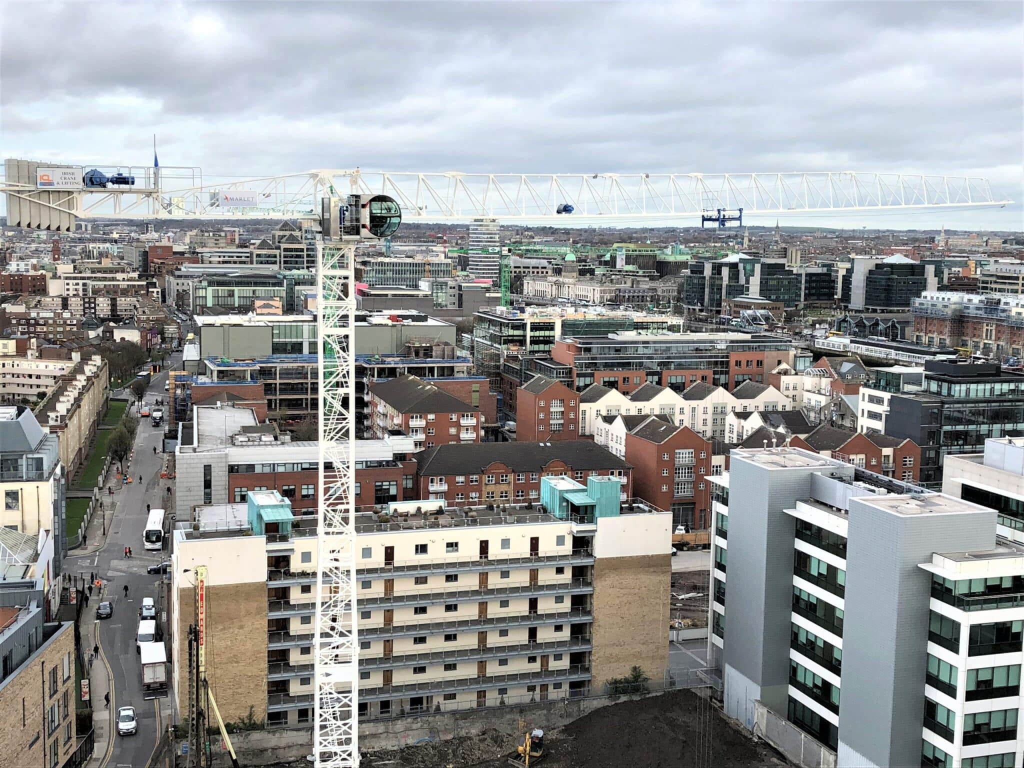 Irish Cranes installs six Raimondi tower cranes on two mixed use developments in Dublin
